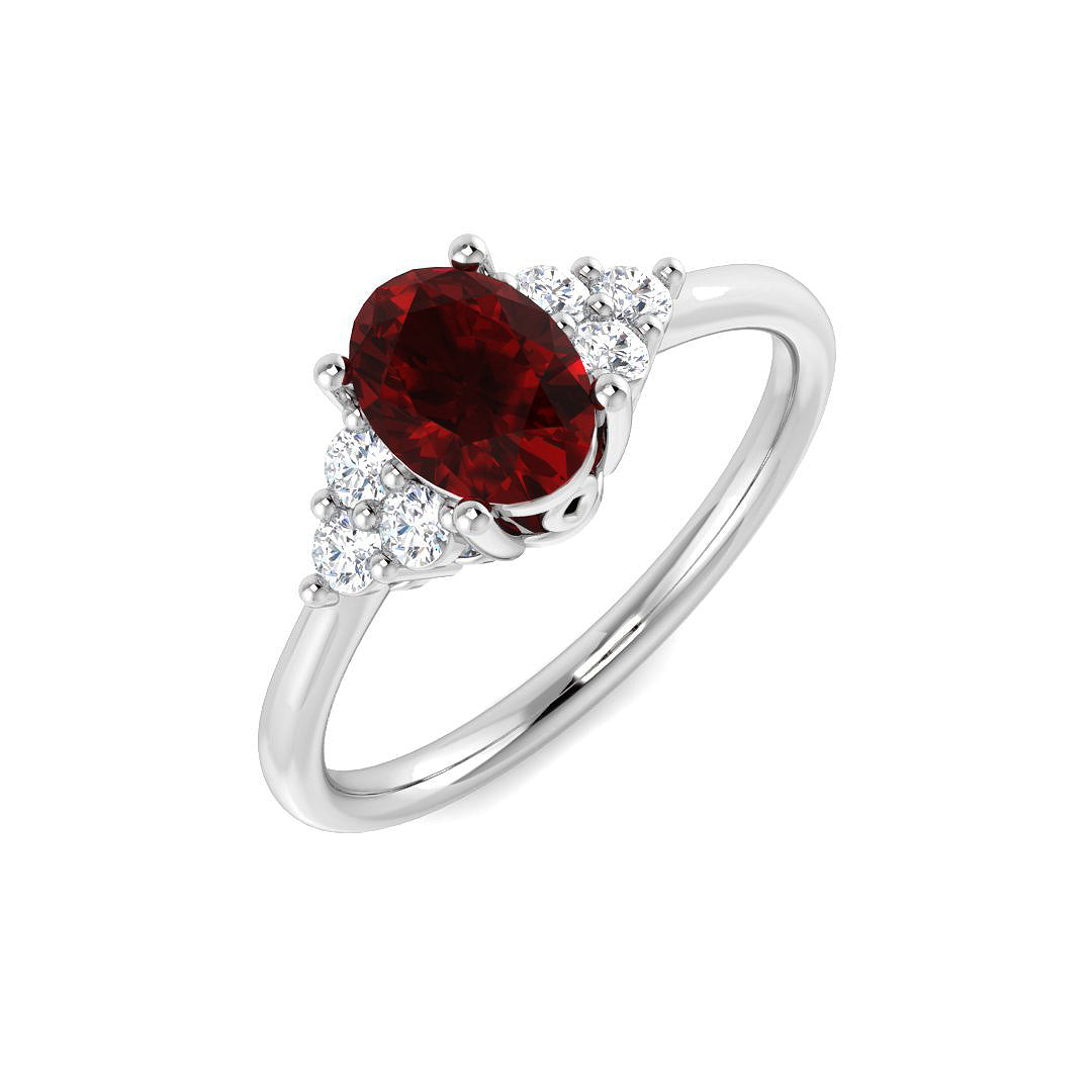 9ct White Gold 1.26ct Ruby Ring