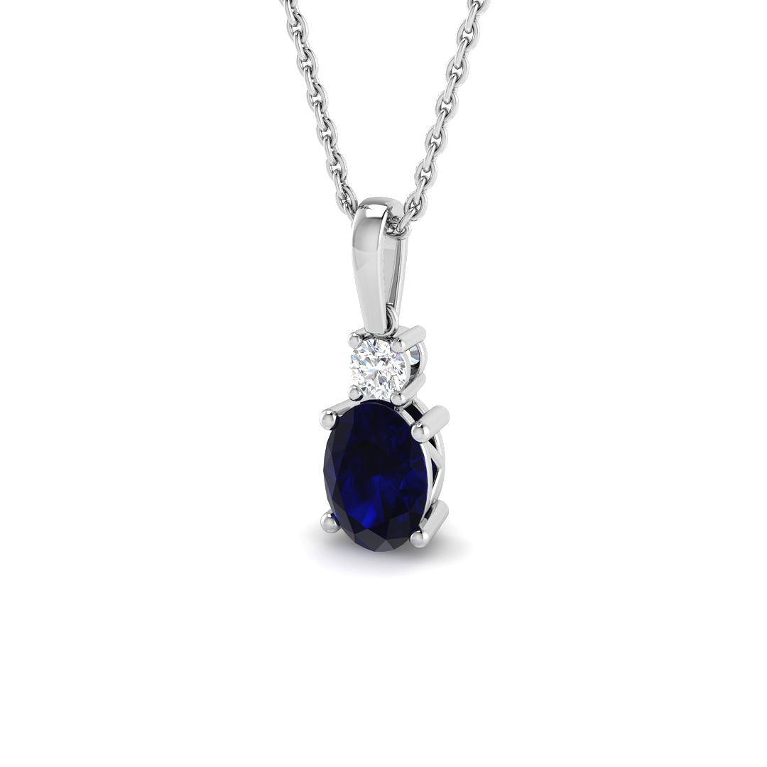 9ct White Gold 0.88ct G SI2 Diamond Pendant