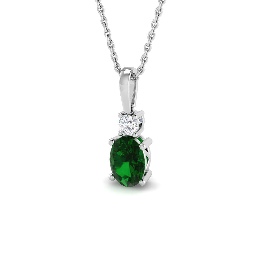 9ct White Gold 0.82ct G SI2 Diamond Pendant