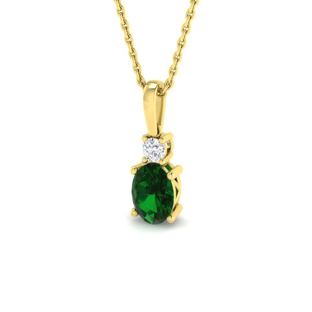 9ct Yellow Gold 0.82ct G SI2 Diamond Pendant