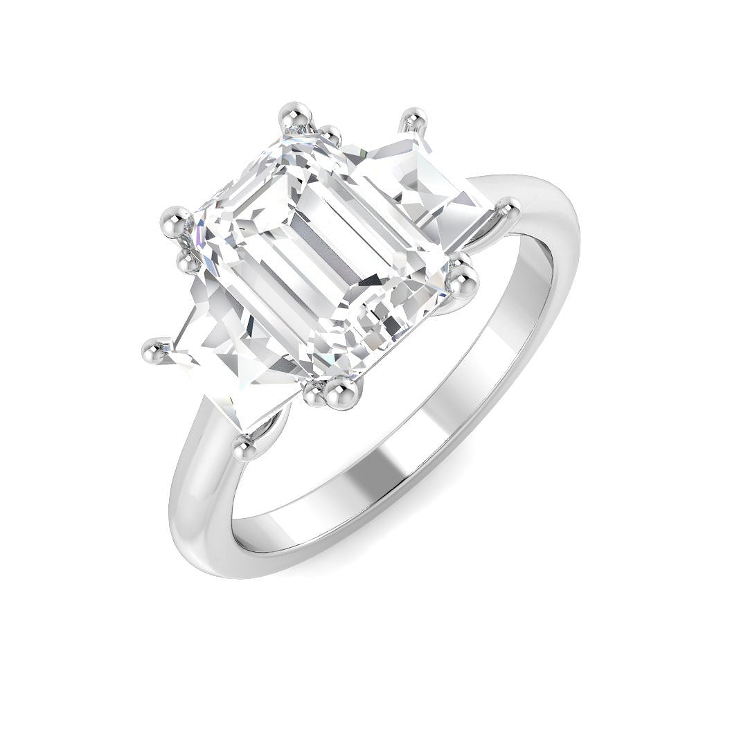 9ct White Gold 3.08ct D VS2 Laboratory Grown CVD Ring