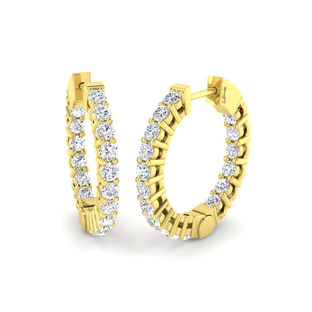 9ct Yellow Gold 1.18ct G SI2 Diamond Earrings