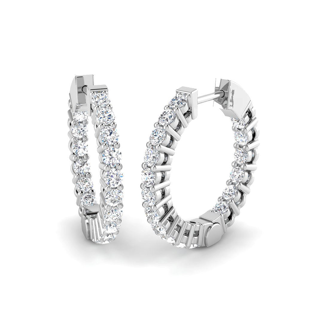 9ct White Gold 1.18ct G SI2 Diamond Earrings