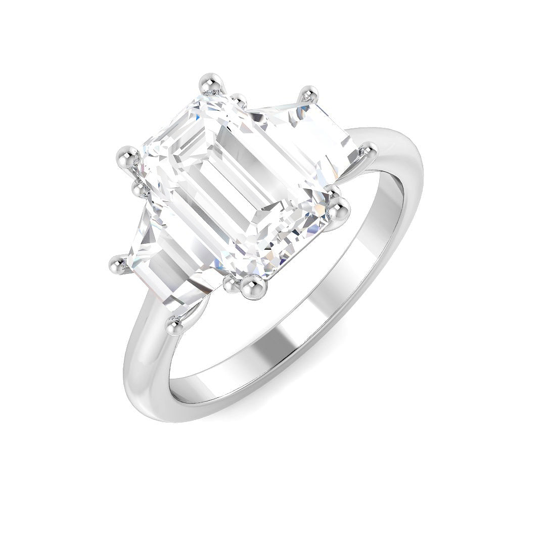 Platinum 3.26ct E VS2 Laboratory Grown CVD Ring