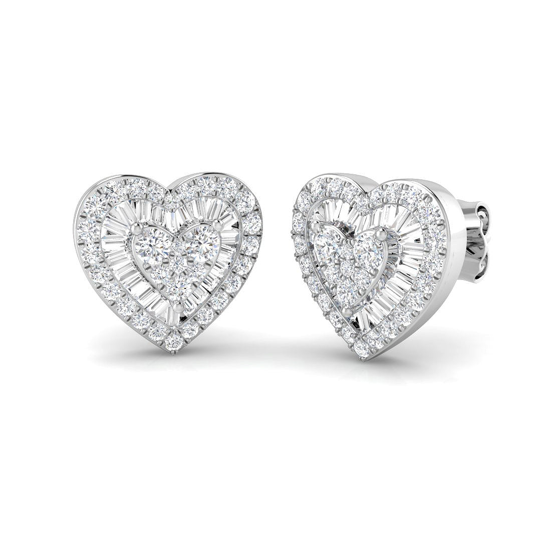 9ct White Gold 0.73ct G SI2 Diamond Earrings