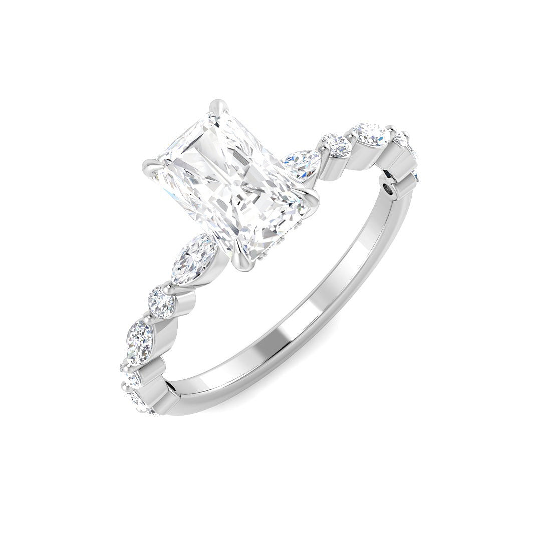 9ct White Gold 1.42ct E VS2 Laboratory Grown CVD Ring