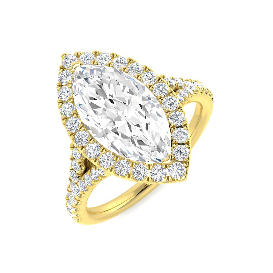 9ct Yellow Gold 2.58ct E VS2 Laboratory Grown CVD Ring