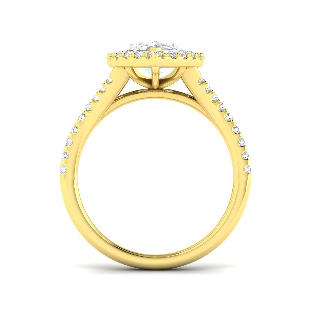 9ct Yellow Gold 2.58ct E VS2 Laboratory Grown CVD Ring