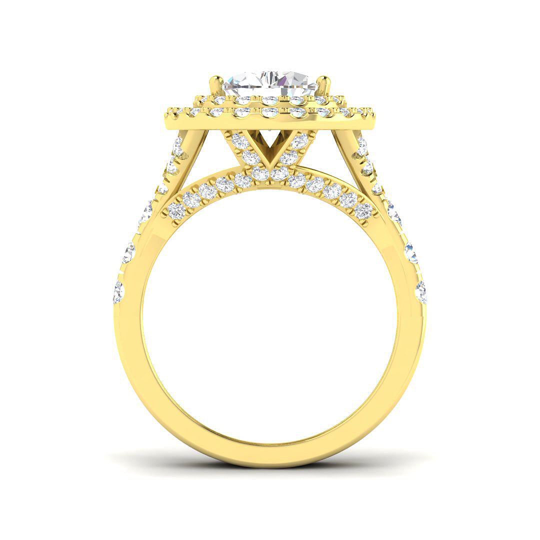 9ct Yellow Gold 3.20ct D VS2 Laboratory Grown CVD Ring