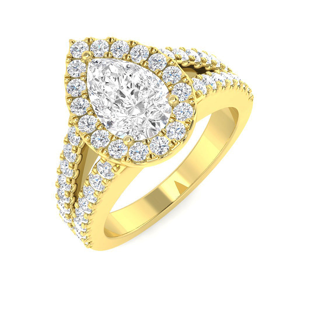 9ct Yellow Gold 1.89ct E VS2 Laboratory Grown CVD Ring