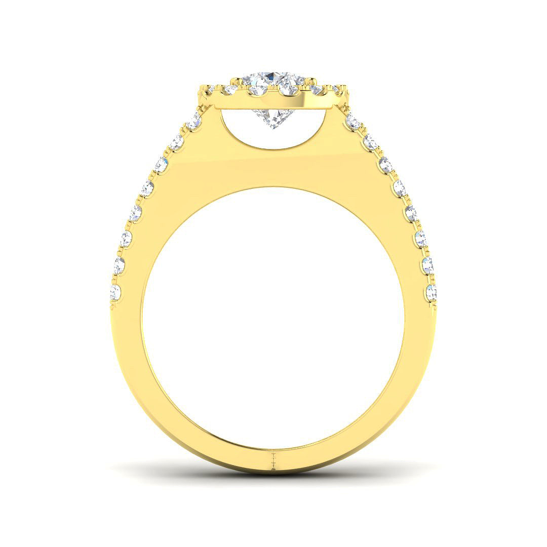 9ct Yellow Gold 1.89ct E VS2 Laboratory Grown CVD Ring
