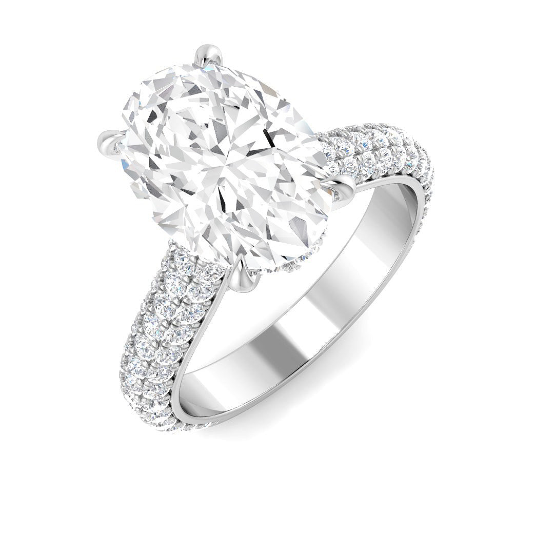 9ct White Gold 4.43ct D VS2 Laboratory Grown CVD Ring