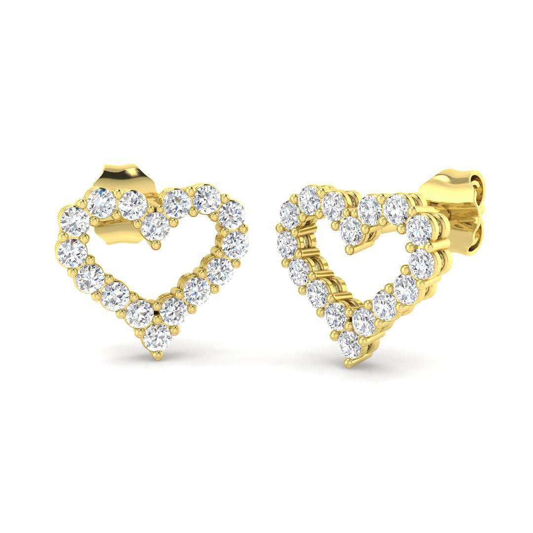 9ct Yellow Gold 0.51ct G SI2 Diamond Earrings