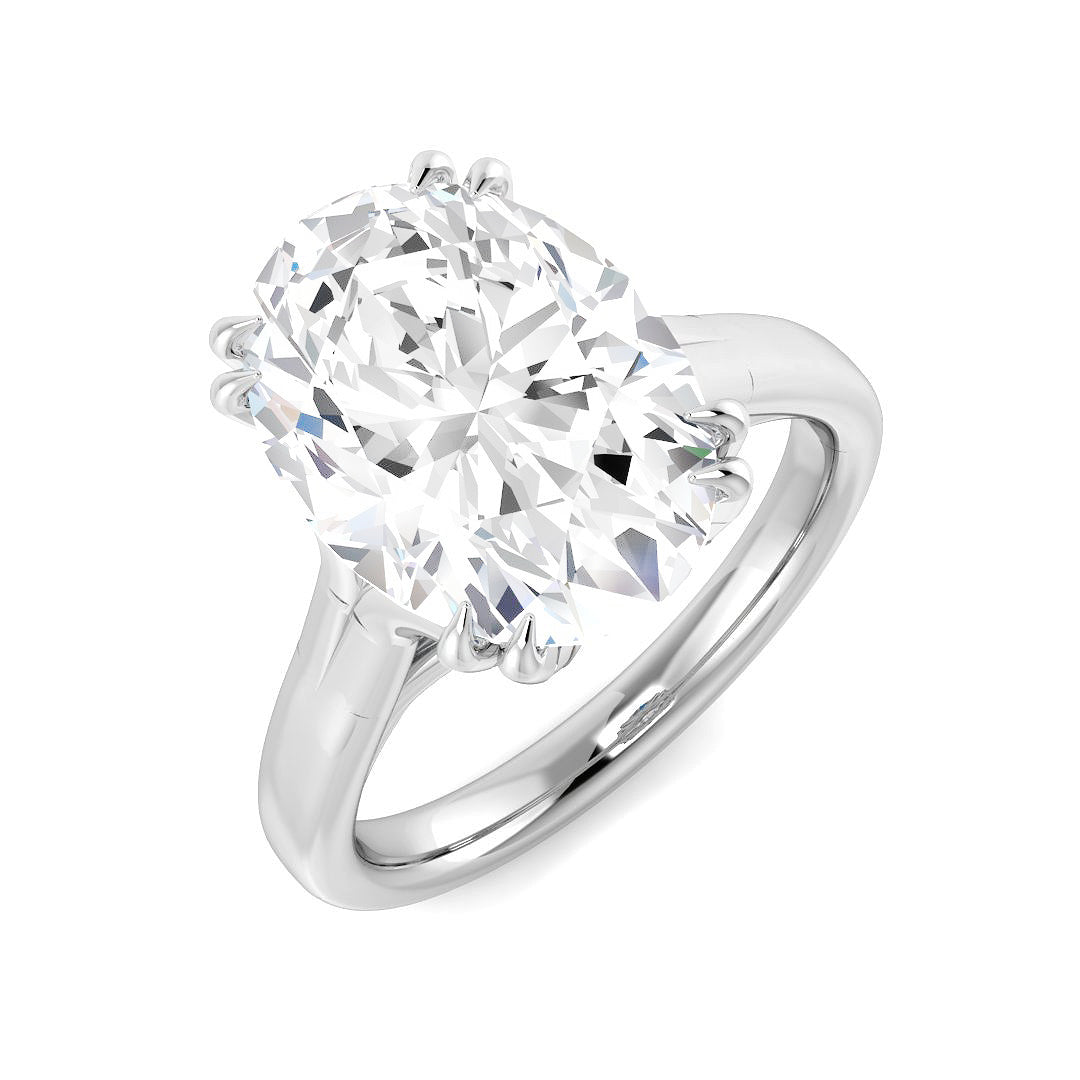 9ct White Gold 5.00ct E VS2 Laboratory Grown CVD Ring