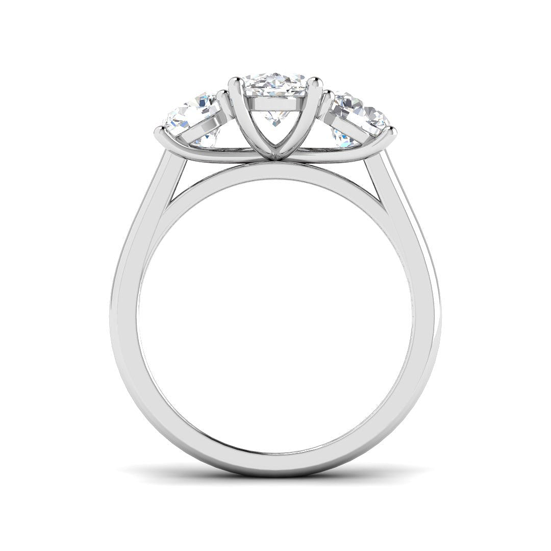 9ct White Gold 2.35ct D VS2 Laboratory Grown CVD Ring