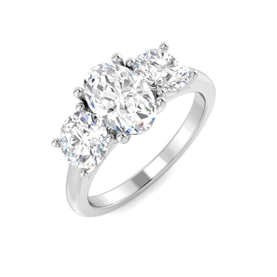 9ct White Gold 2.33ct E VS1 Laboratory Grown CVD Ring