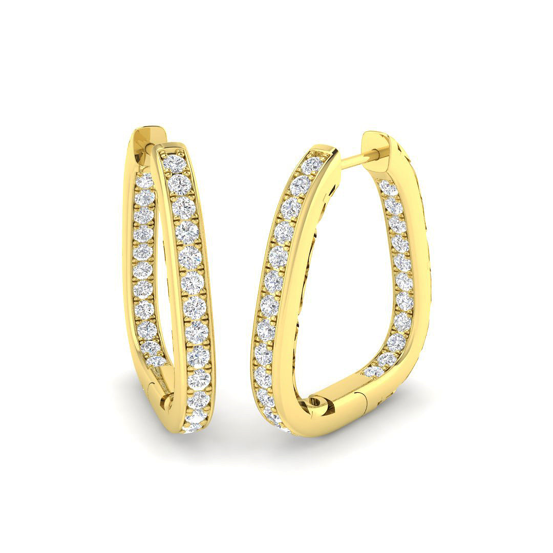 18ct Yellow Gold 0.95ct G SI2 Diamond Earrings
