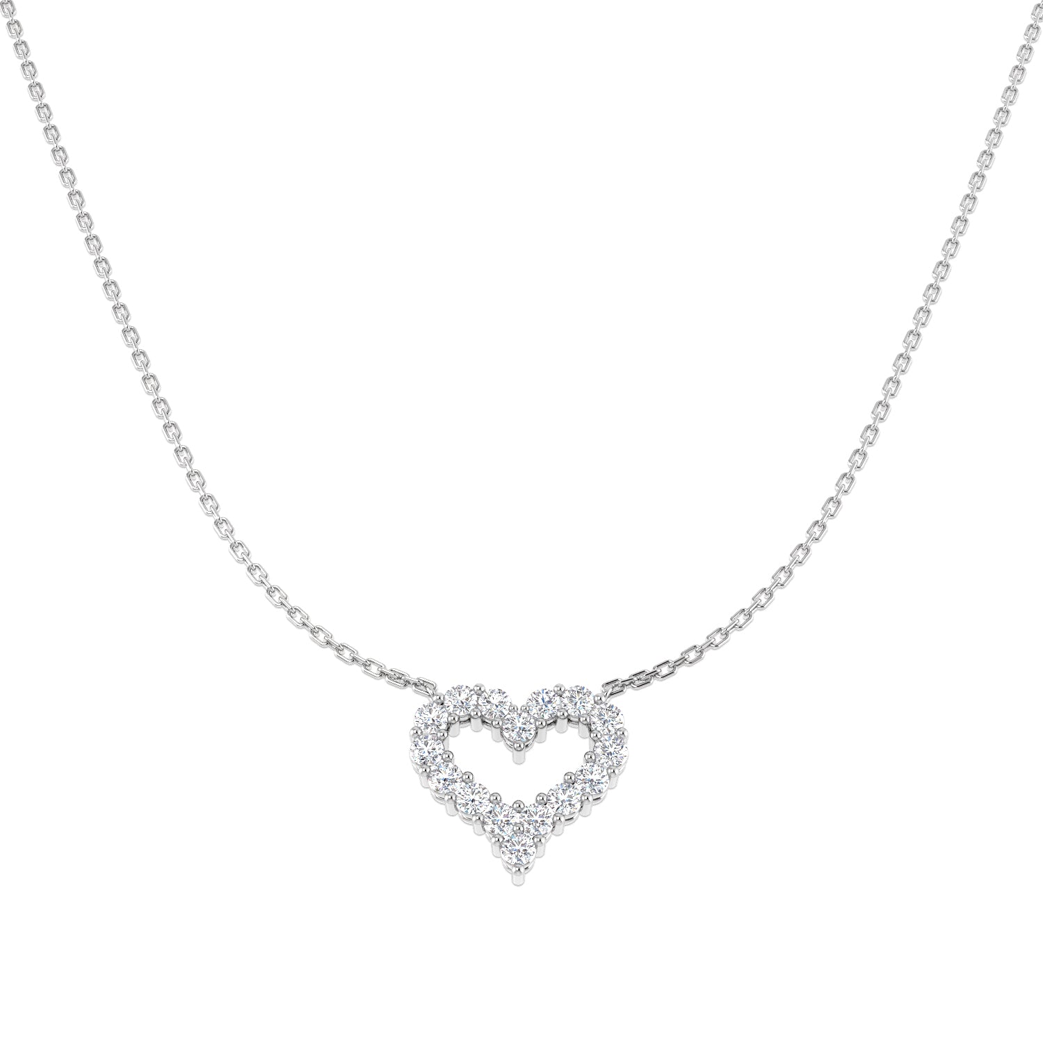 9ct White Gold 0.66ct G SI2 Diamond Necklace
