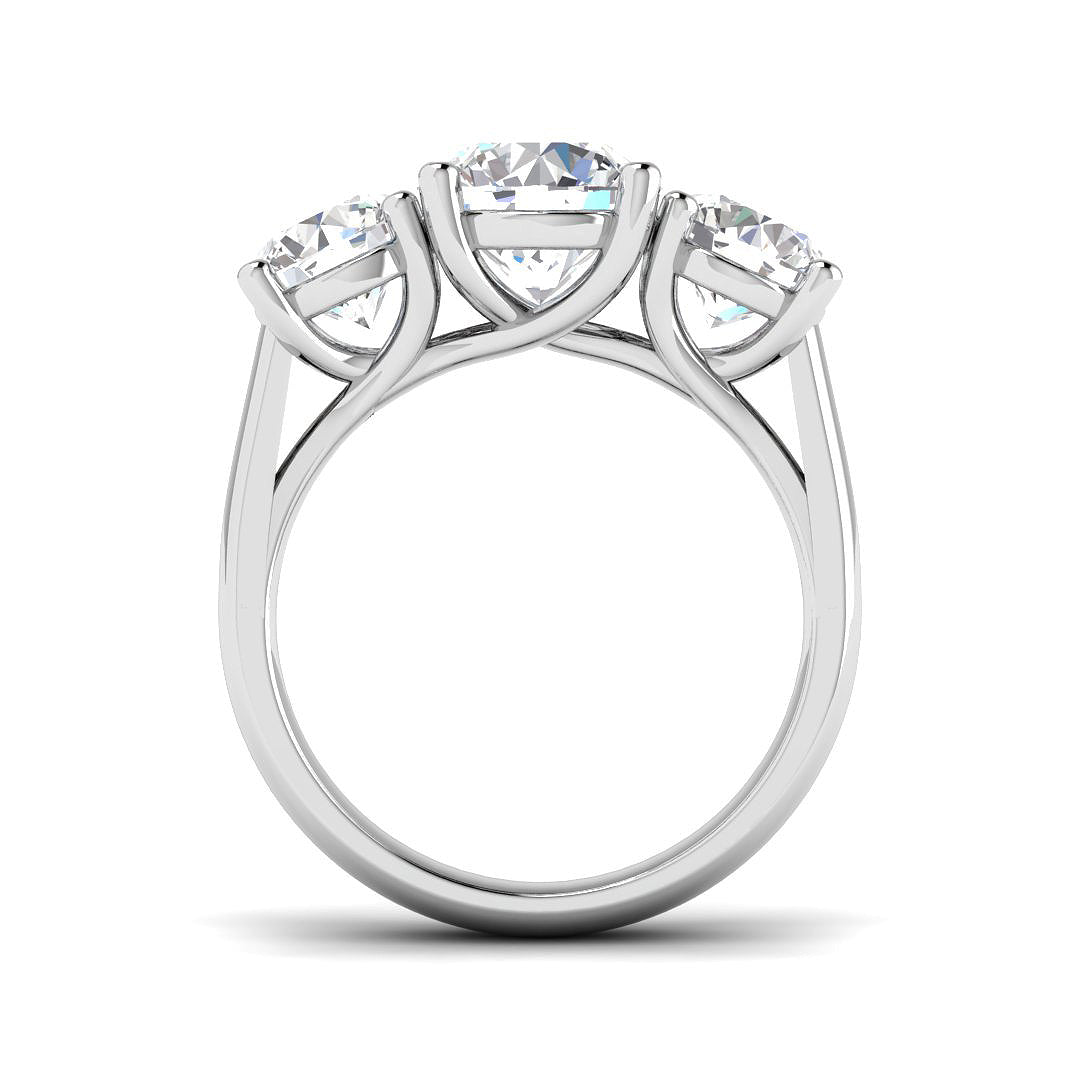 Platinum 3.87ct E VS2 Laboratory Grown CVD Ring