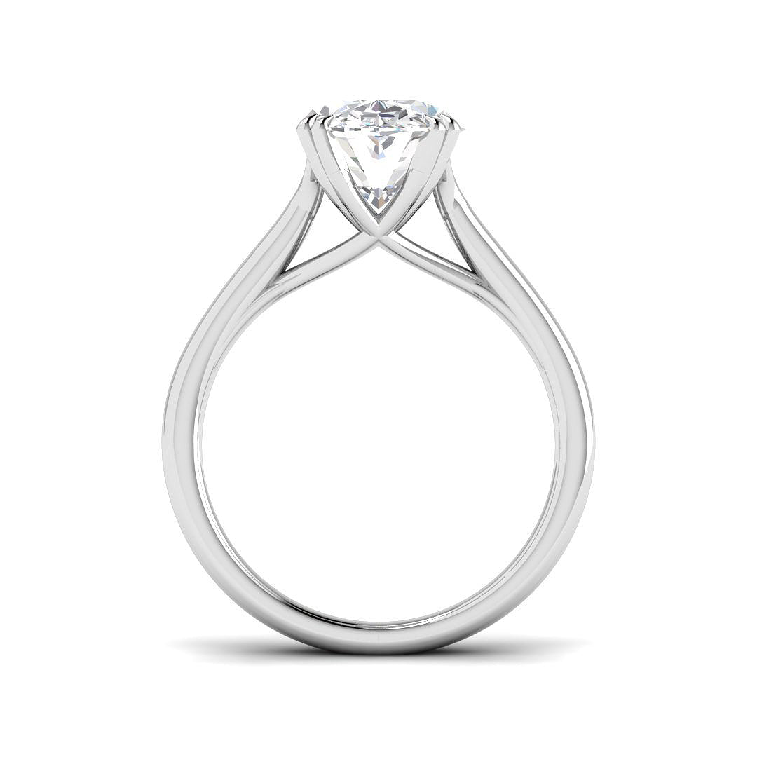9ct White Gold 3.01ct E VS2 Laboratory Grown CVD Ring