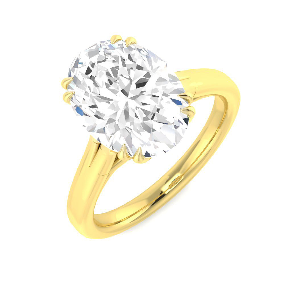 9ct Yellow Gold 3.01ct E VS2 Laboratory Grown CVD Ring