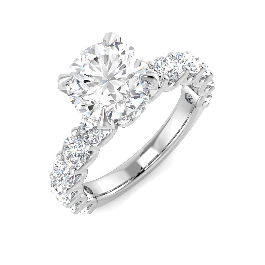 9ct White Gold 3.77ct E VS1 Laboratory Grown CVD Ring