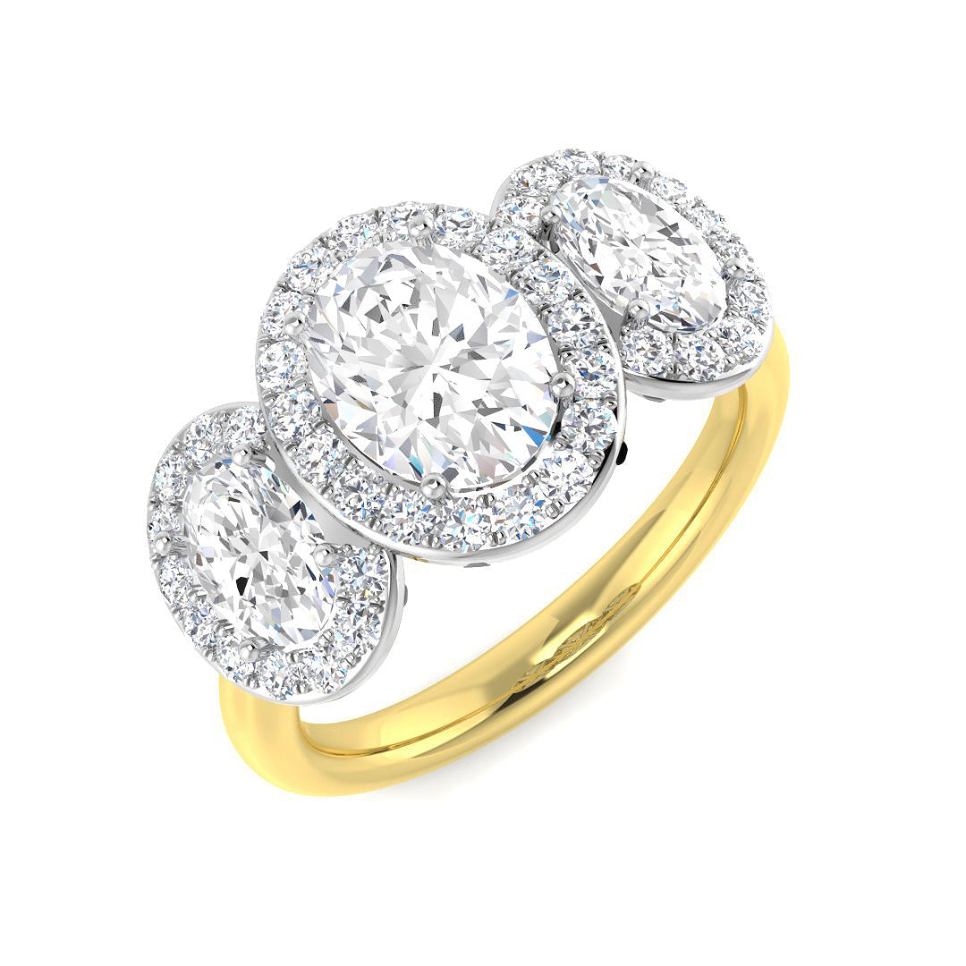 9ct Two-Tone Gold 2.34ct Laboratory Grown CVD Ring