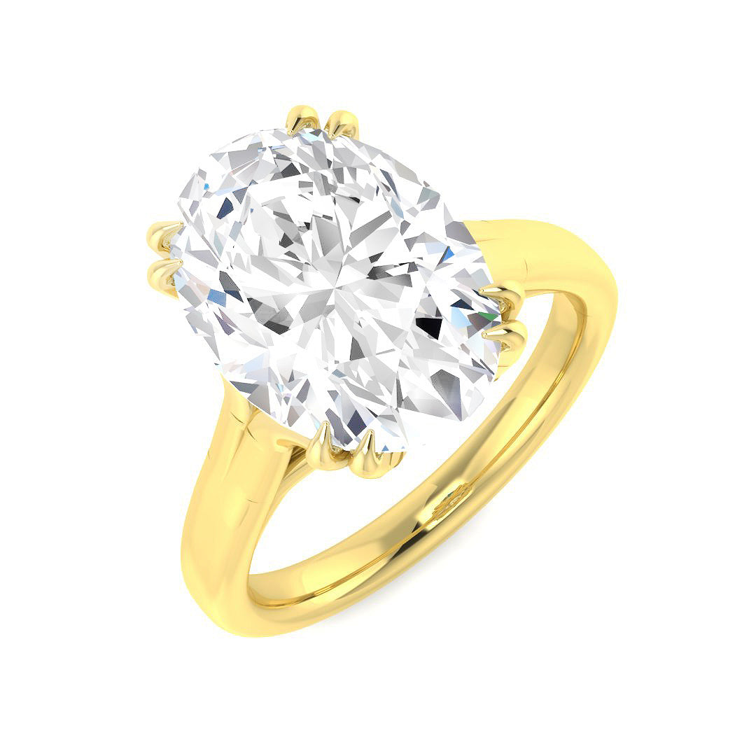 9ct Yellow Gold 5.03ct E VS2 Laboratory Grown CVD Ring