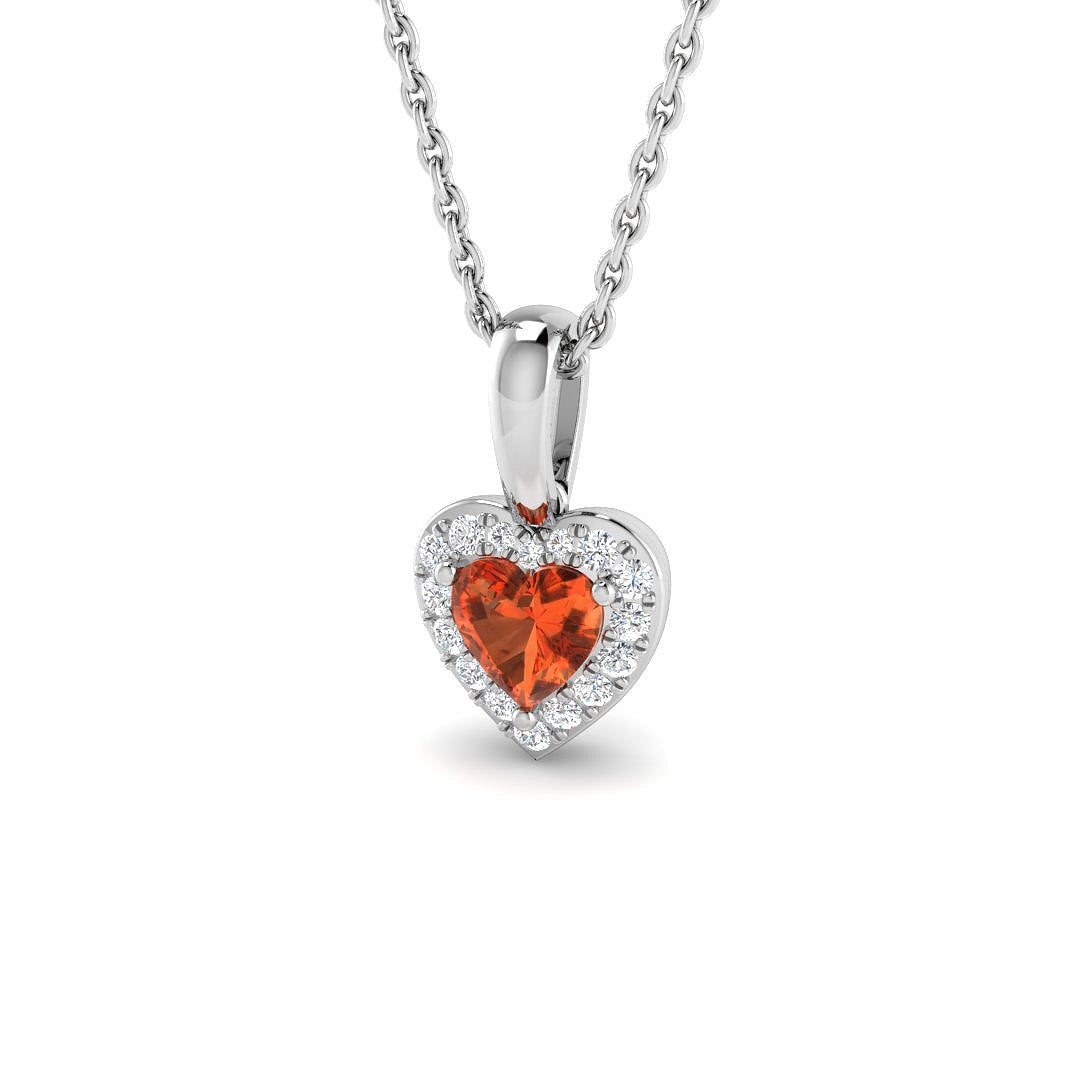 9ct White Gold 0.46ct Multi Sapphire Pendant