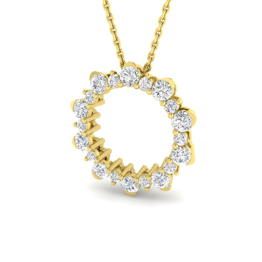 9ct Yellow Gold 0.94ct Laboratory Grown CVD Pendant