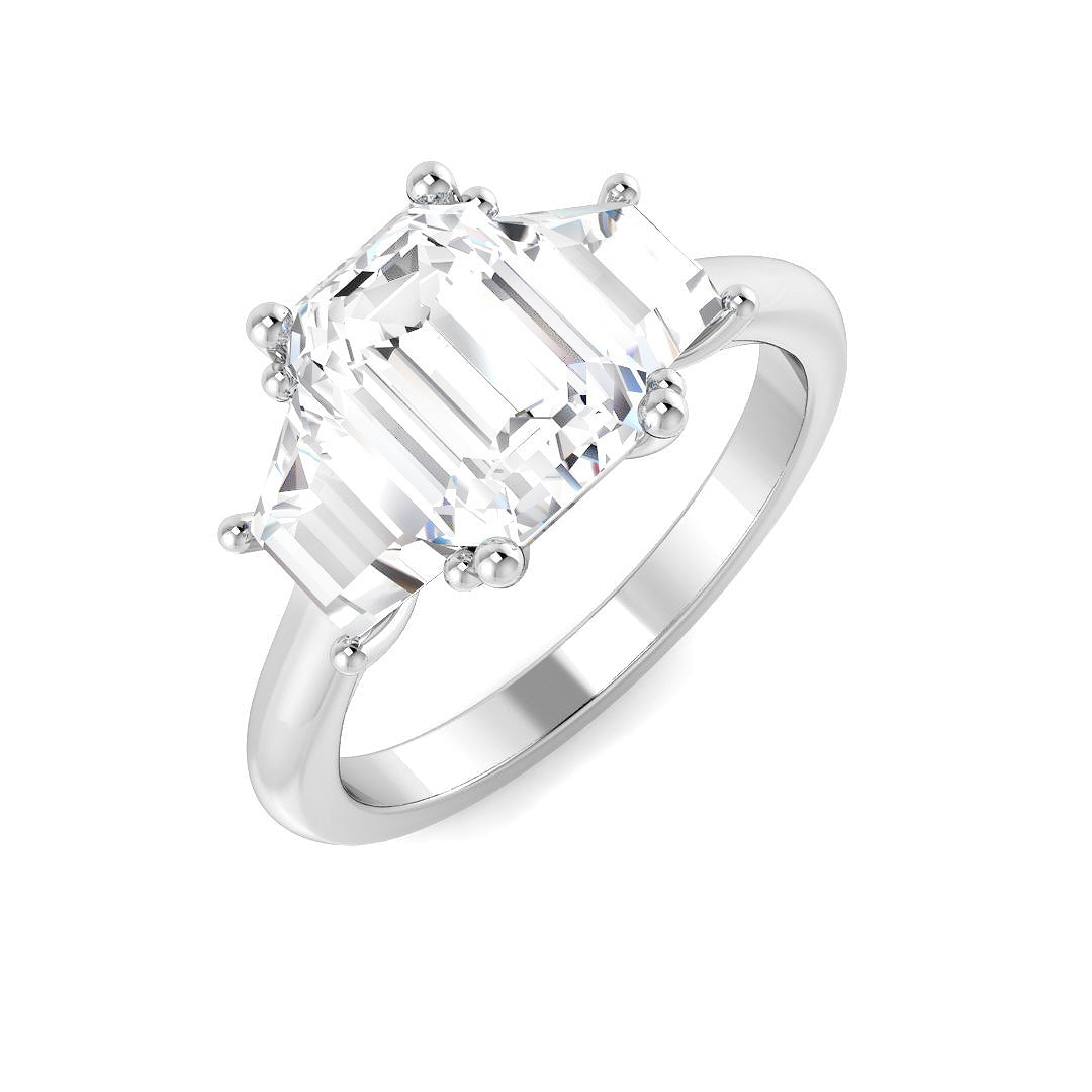 Platinum 3.17ct E VS1 Laboratory Grown CVD Ring