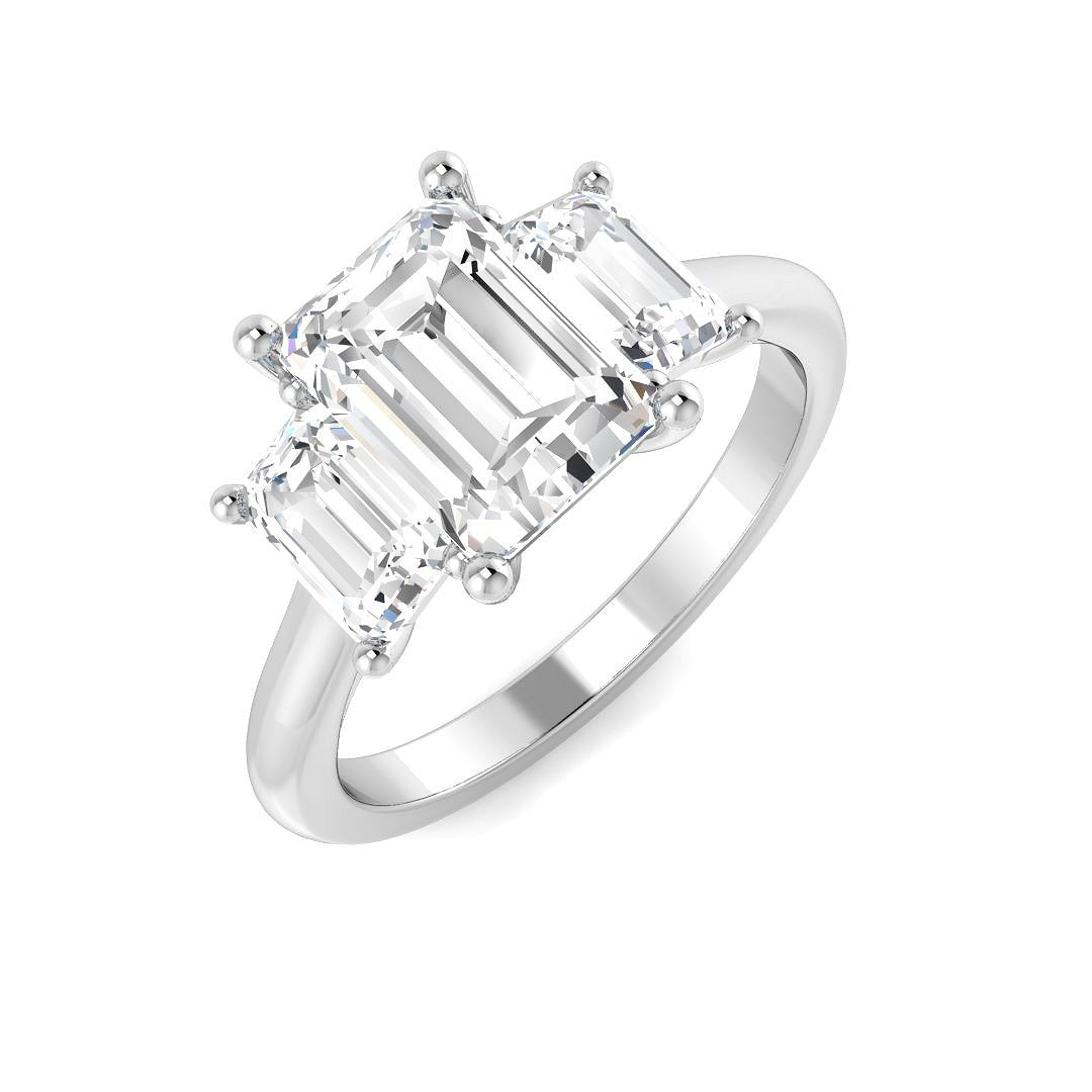 Platinum 3.23ct E VS2 Laboratory Grown CVD Ring