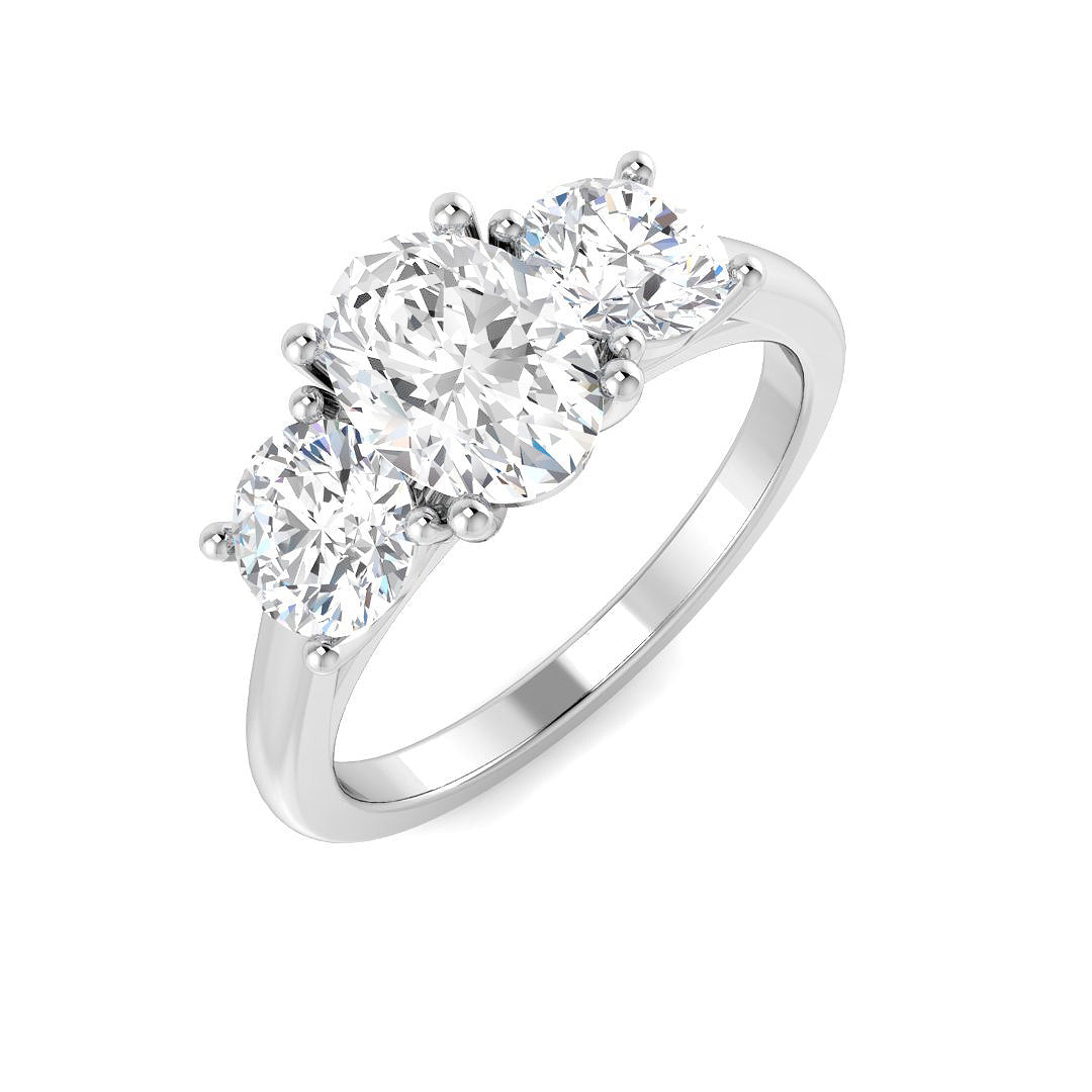 9ct White Gold 2.16ct D VS2 Laboratory Grown CVD Ring