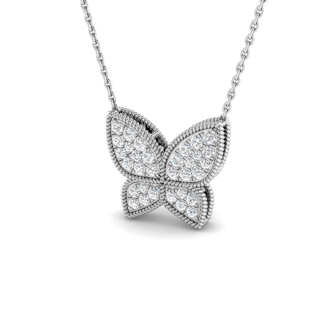 9ct White Gold 0.32ct G SI2 Diamond Pendant