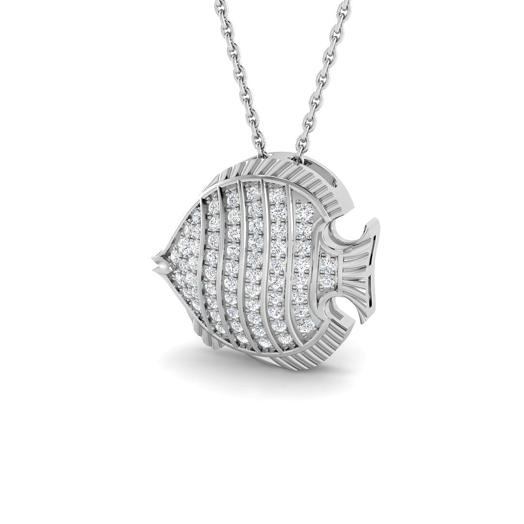 9ct White Gold 0.25ct G SI2 Diamond Pendant