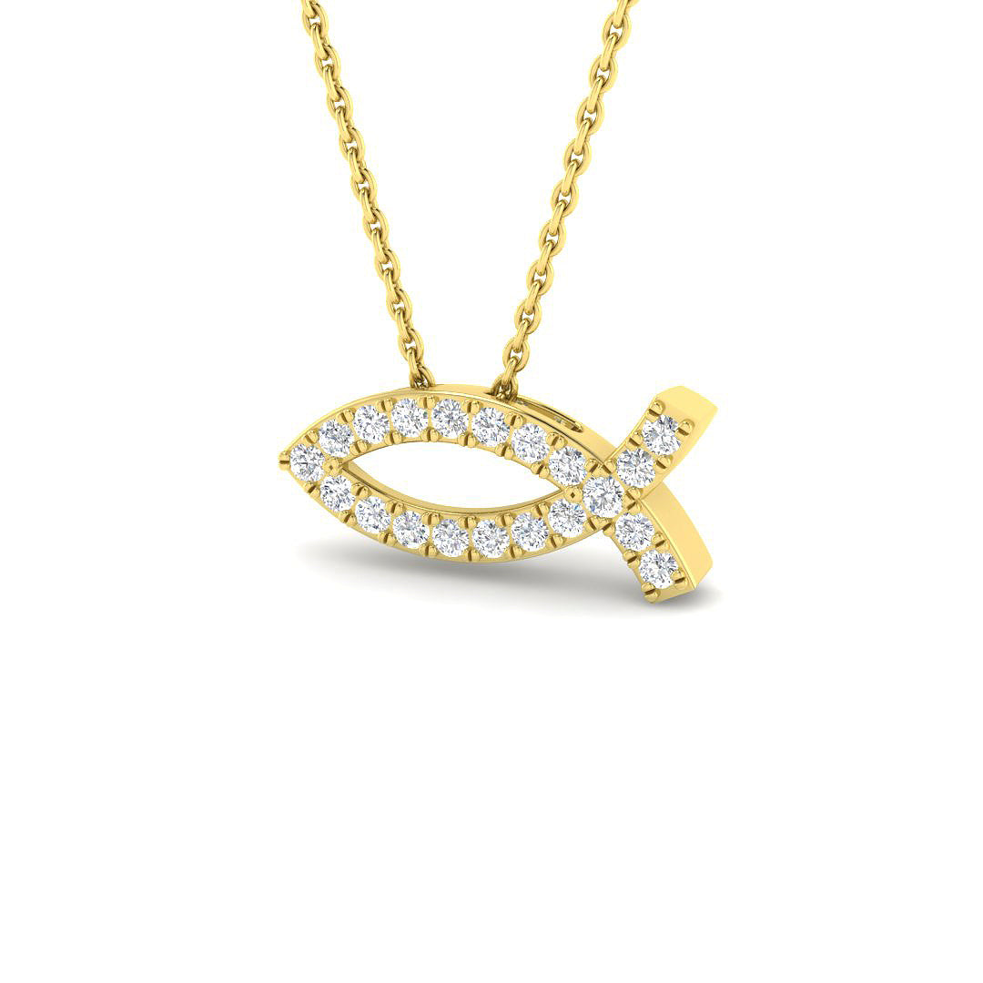 9ct Yellow Gold 0.25ct G SI2 Diamond Pendant