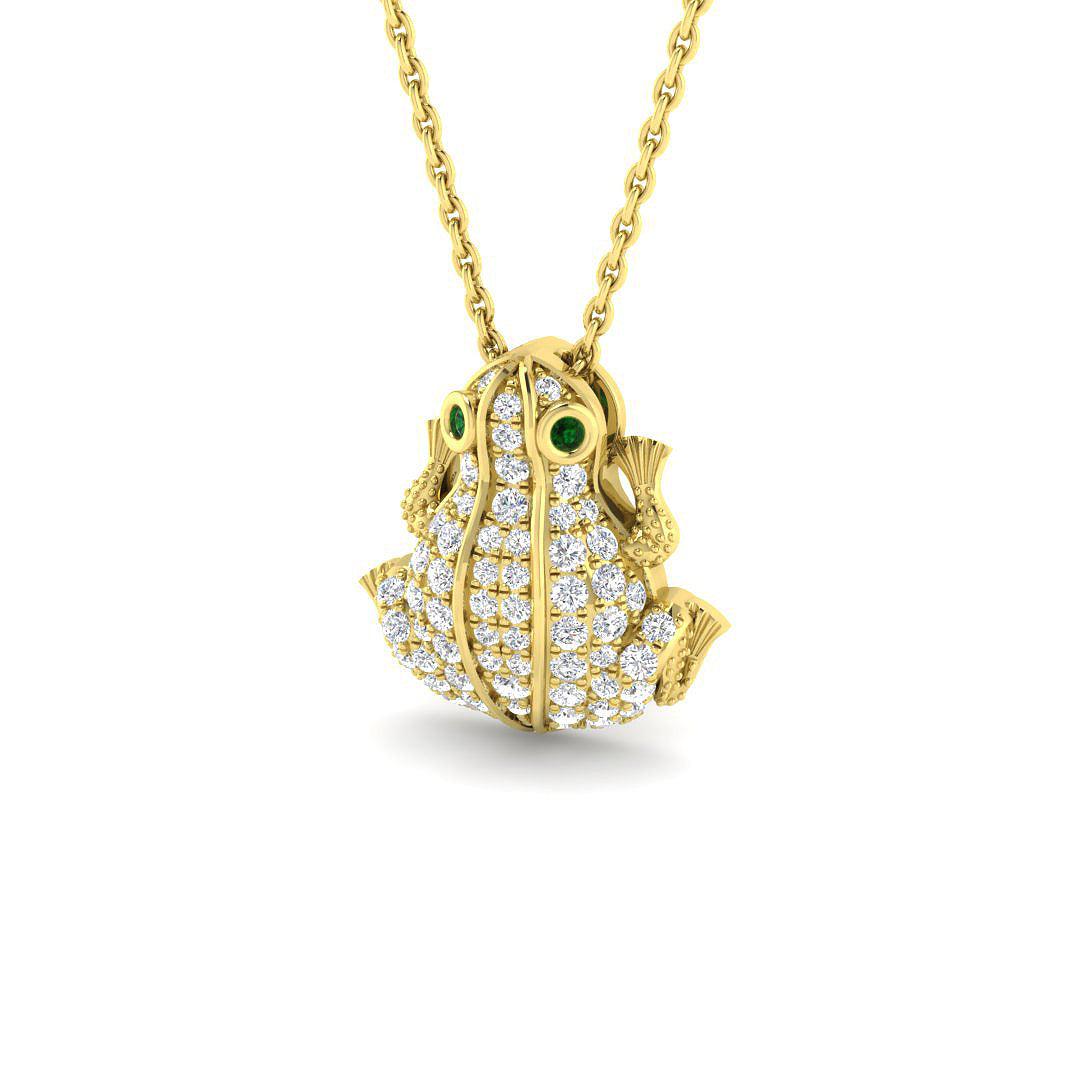 9ct Yellow Gold 0.32ct Emerald Pendant
