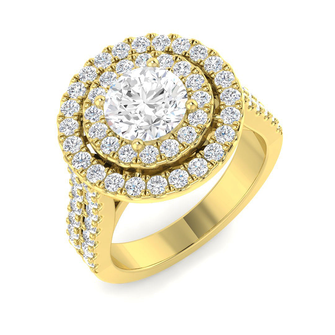 9ct Yellow Gold 2.10ct Laboratory Grown CVD Ring