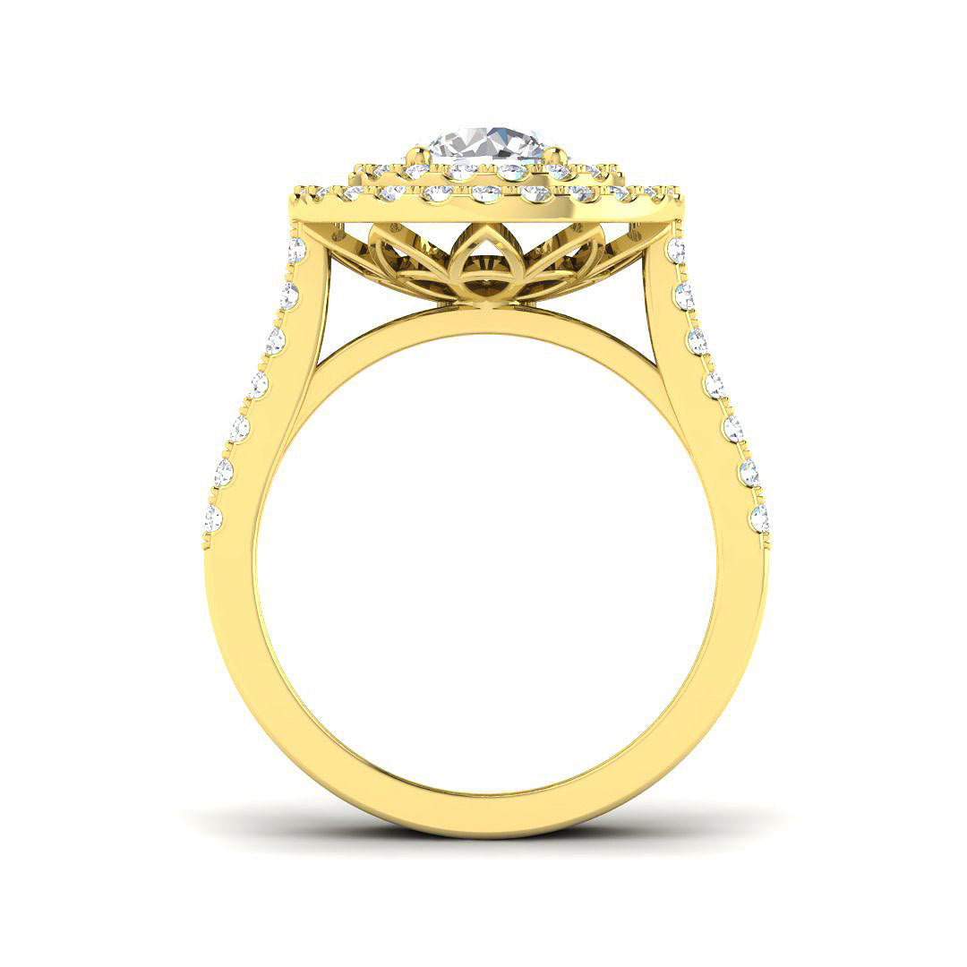 9ct Yellow Gold 2.10ct Laboratory Grown CVD Ring
