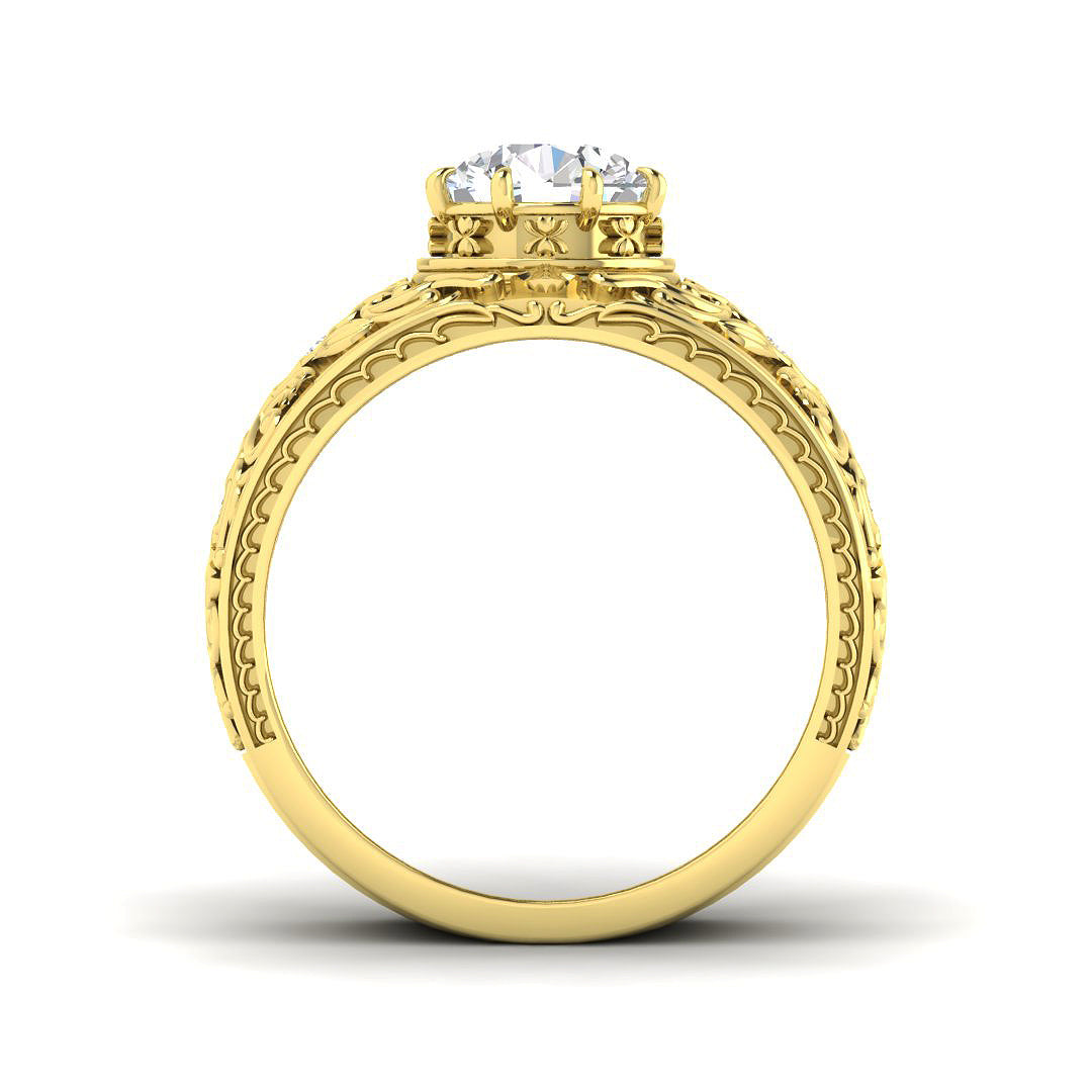9ct Yellow Gold 2.15ct E VS1 Laboratory Grown CVD Ring