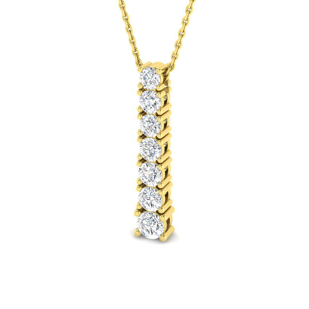 9ct Yellow Gold 0.96ct Laboratory Grown CVD Pendant