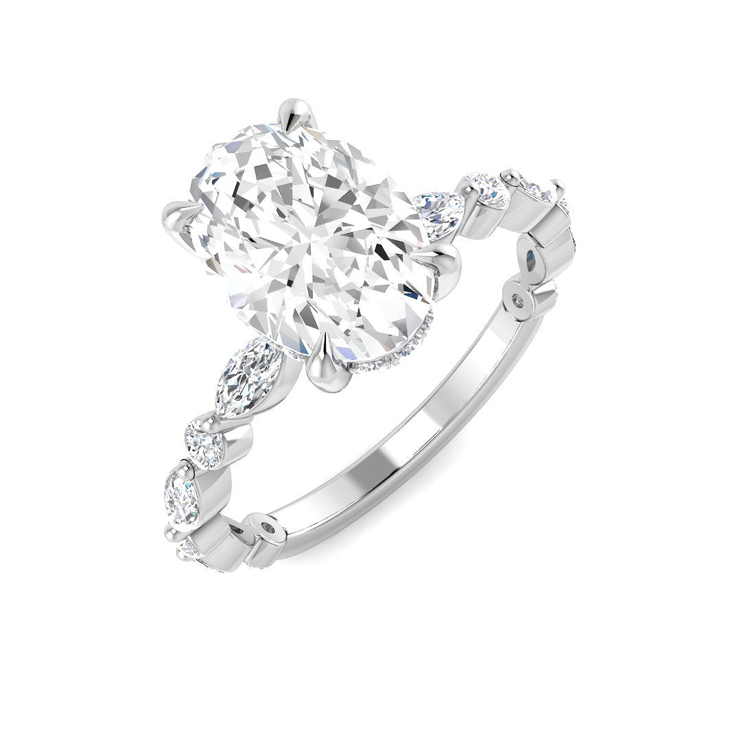 Platinum 2.63ct E VS2 Laboratory Grown CVD Ring
