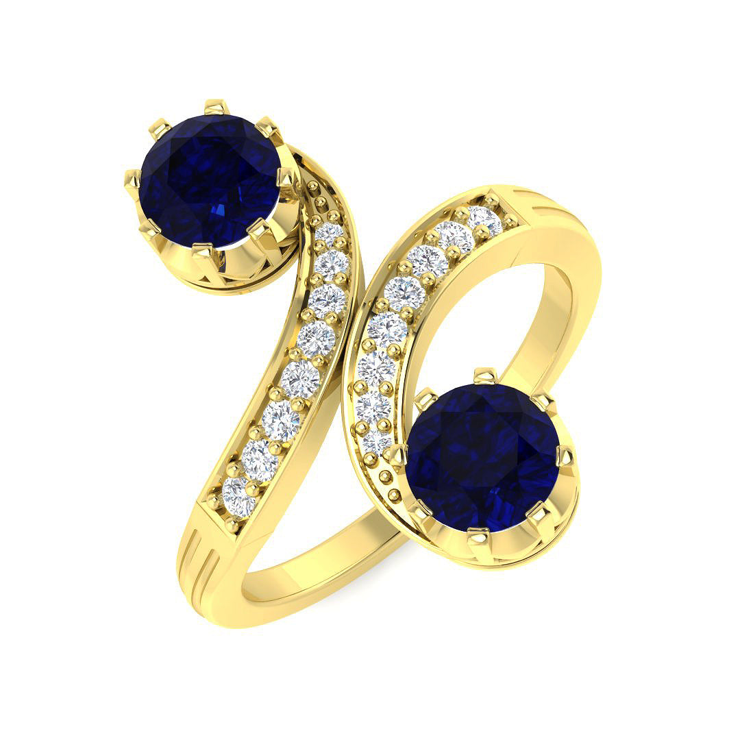 18ct Yellow Gold 1.18ct Blue Sapphire Ring