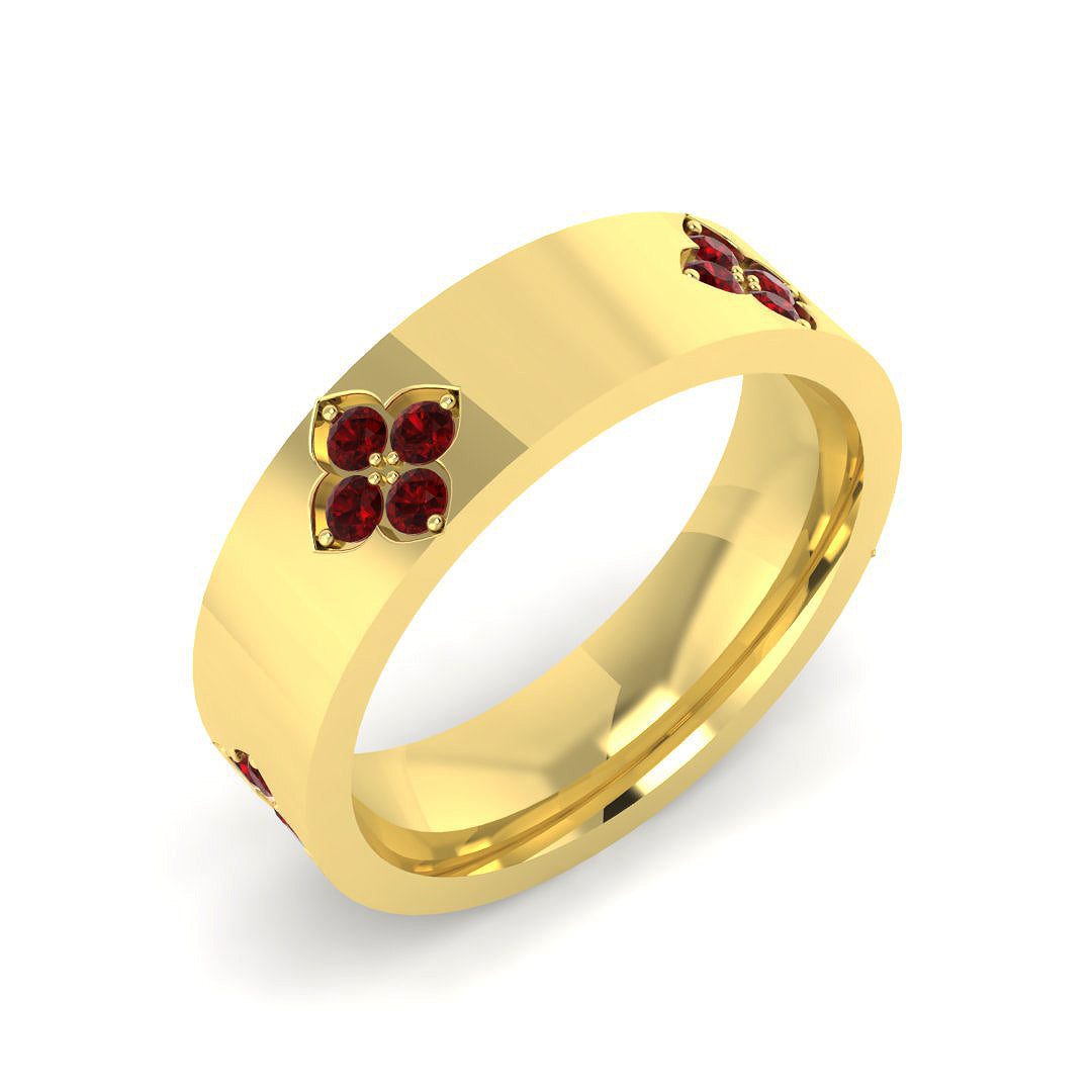9ct Yellow Gold 0.37ct Ruby Ring