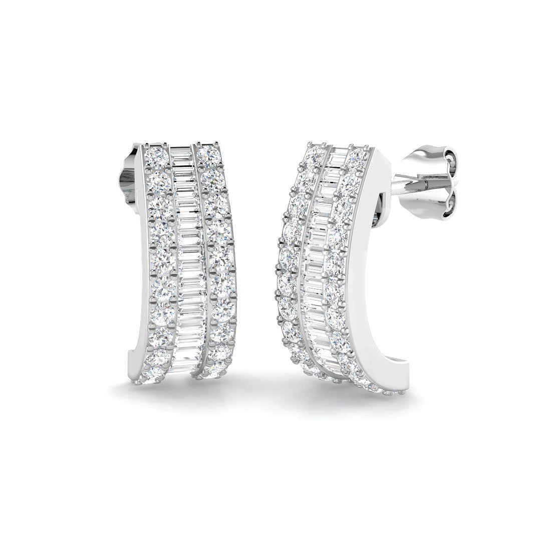 9ct White Gold 1.49ct G SI2 Diamond Earrings