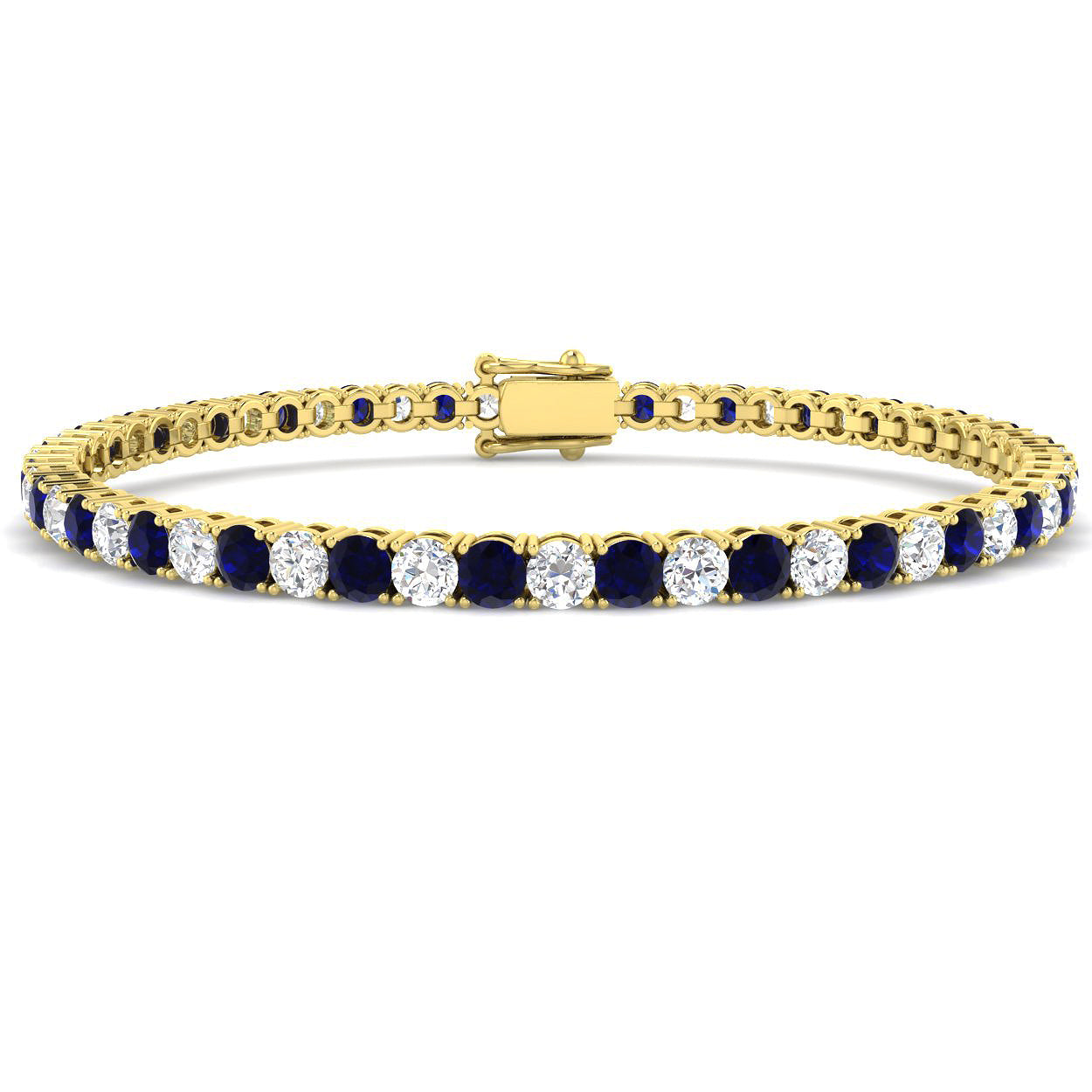 9ct Yellow Gold 6.92ct Laboratory Grown CVD Bracelet