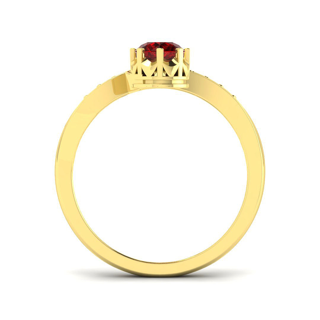 18ct Yellow Gold 1.44ct Ruby Ring