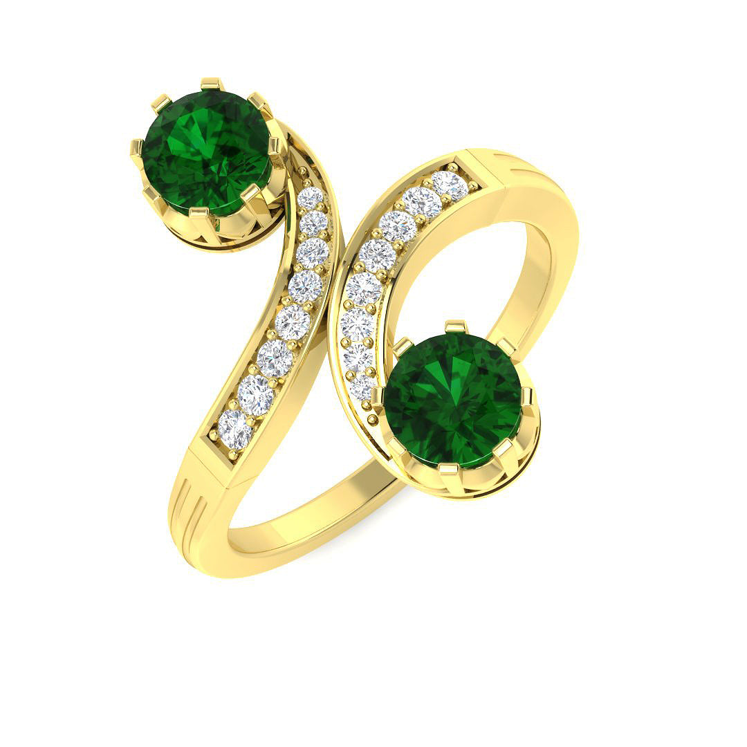 18ct Yellow Gold 0.87ct Emerald Ring