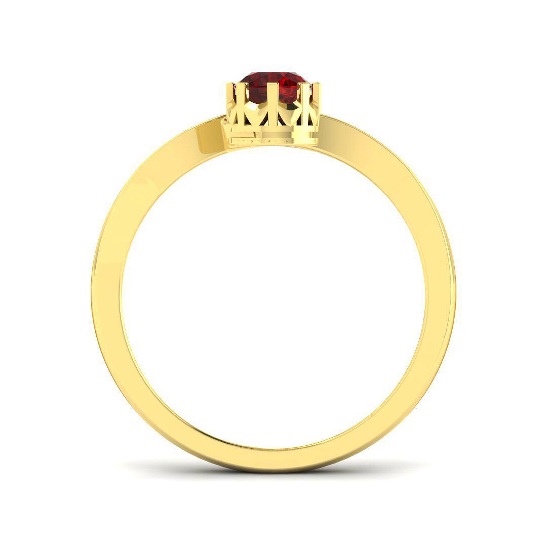 18ct Yellow Gold 0.91ct Ruby Ring