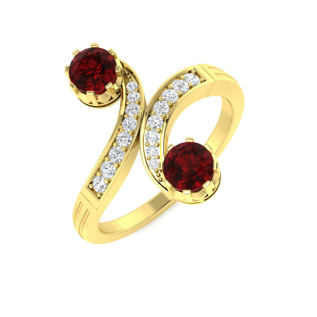 18ct Yellow Gold 0.74ct Ruby Ring